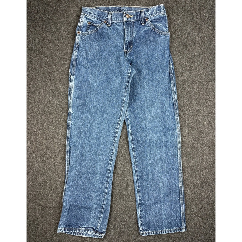 Dickies Carpenter Jeans Mens 30x32 Medium Wash Blue Denim Relaxed Fit Fits 26x29